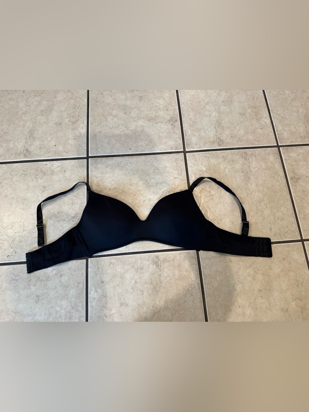 Black Padded Everyday Bra with Adjustable Straps